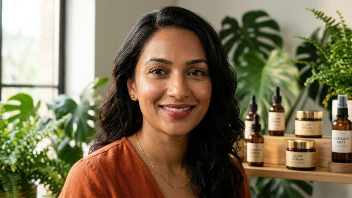 वयानुसार तरुण त्वचेसाठी योग्य अँटी-एजिंग स्किनकेअर रुटीन फॉलो करणारी महिला.