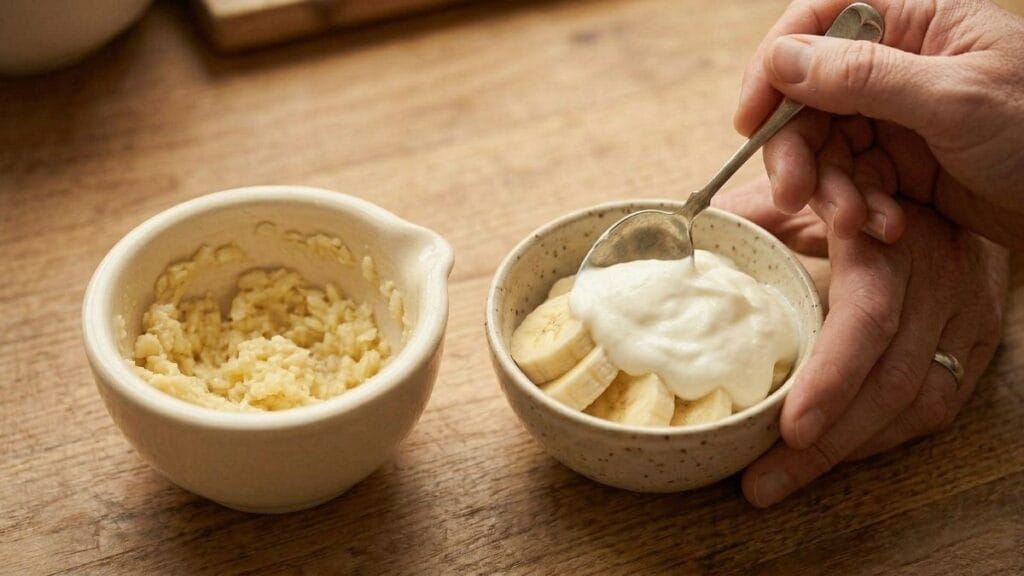 उच्च रक्तदाब घरगुती उपाय: सकाळी रिकाम्या पोटी लसूण आणि दुपारच्या जेवणात दही-केळे खाणे हा रक्तदाबावर नैसर्गिक उपाय.