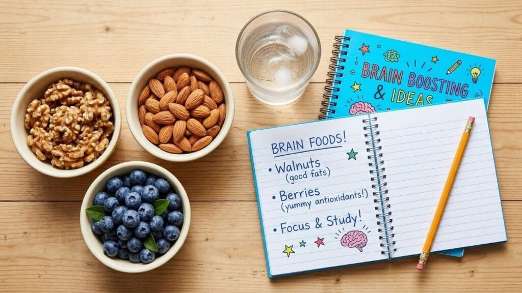 योग्य आहार आणि पोषण वापरून मुलांचं अभ्यासात लक्ष कसे वाढवावे याचे उदाहरण.