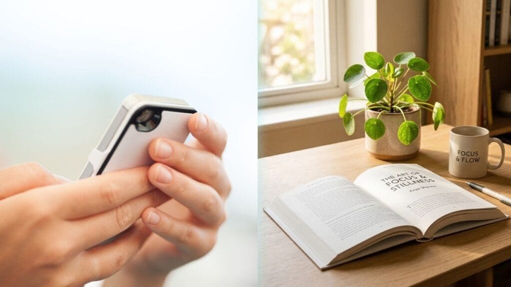 डिजिटल डिटॉक्स म्हणजे काय आणि मुलांचं अभ्यासात लक्ष कसे वाढवावे याचे महत्त्व सांगणारे चित्र.