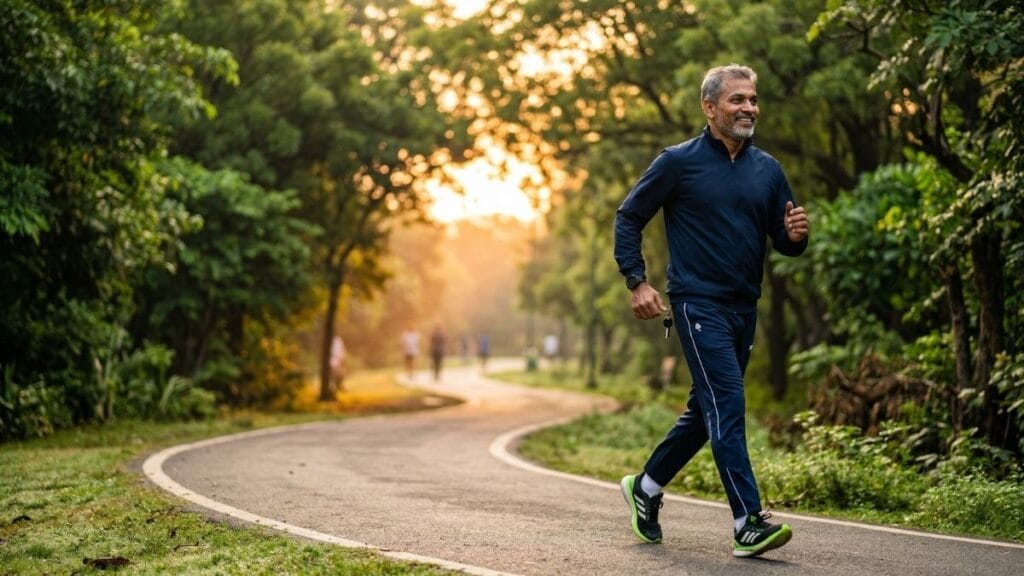 फॅटी लिव्हर रिव्हर्सल डाएटसोबत यकृत शुद्धीकरणासाठी आवश्यक ४५ मिनिटांचा वेगाने चालण्याचा व्यायाम.