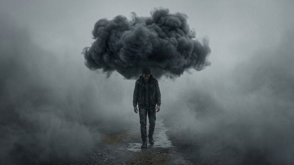 नैराश्याची शारीरिक आणि भावनिक चिन्हे दर्शवणारी इमेज: नैराश्य (Depression) लक्षणे आणि उपाय