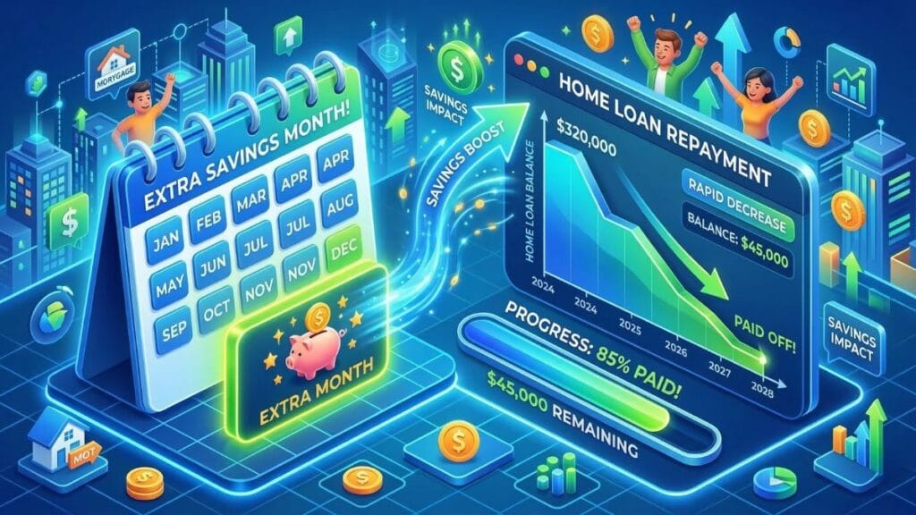 13th EMI prepayment strategy guide on how to pay home loan faster.