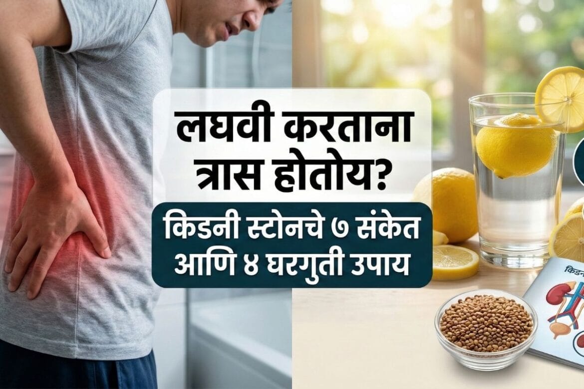 किडनी स्टोनची लक्षणे आणि उपाय दर्शवणारे प्रभावी शास्त्रीय चित्र.