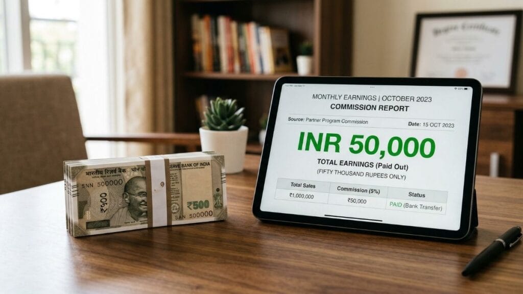 दरमहा ३० ते ५० हजार रुपये अॅफिलिएट मार्केटिंगने पैसे कसे कमवायचे याचे कमाईचे वास्तववादी चित्र.