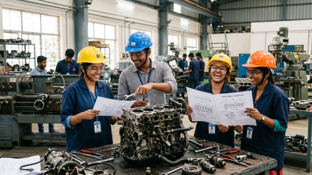 १० वी नंतर करिअर पर्याय (Career options after 10th) म्हणून पॉलिटेक्निक डिप्लोमा कोर्सेसचे प्रात्यक्षिक शिक्षण.