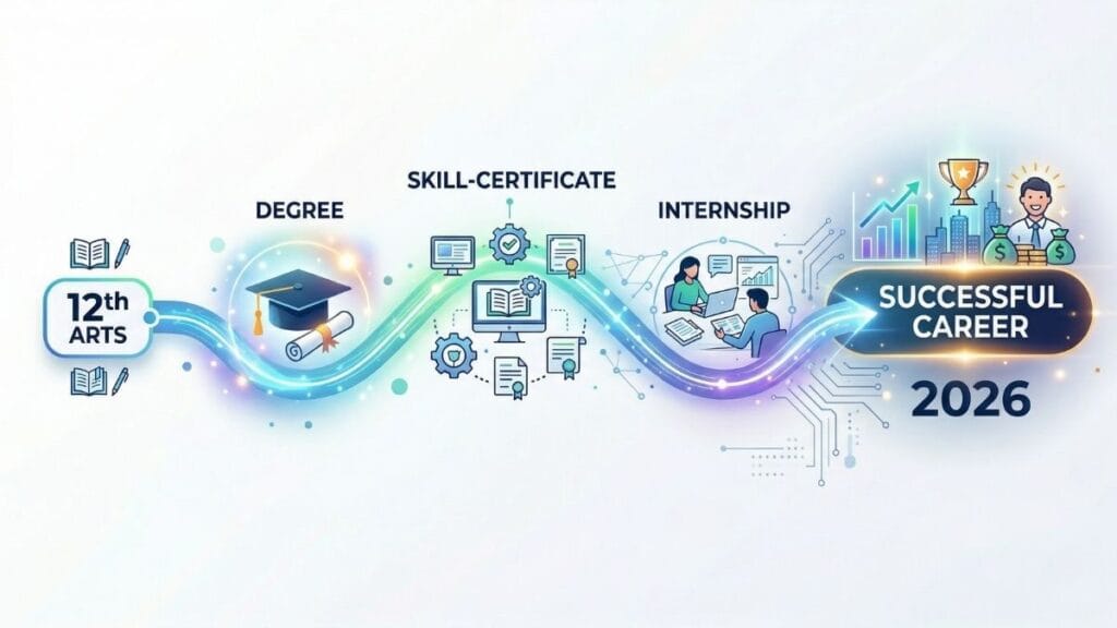१२ वी आर्ट्स नंतर काय करावे या प्रश्नाचे उत्तर देणारा २०२६ चा अंतिम करिअर रोडमॅप आणि चेकलिस्ट.