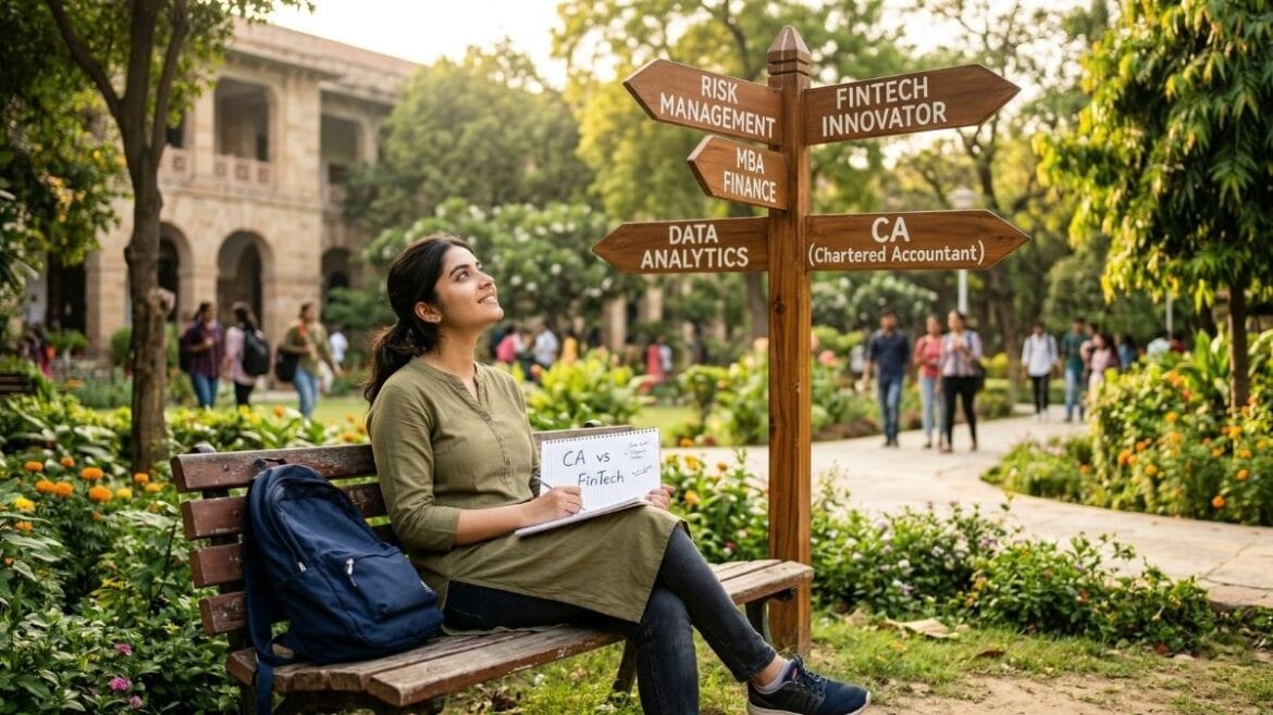 स्वतःचा कल आणि आवडीनुसार १२ वी कॉमर्स नंतर करिअर ची निवड कशी करावी याबद्दल विचार करणारा विद्यार्थी.