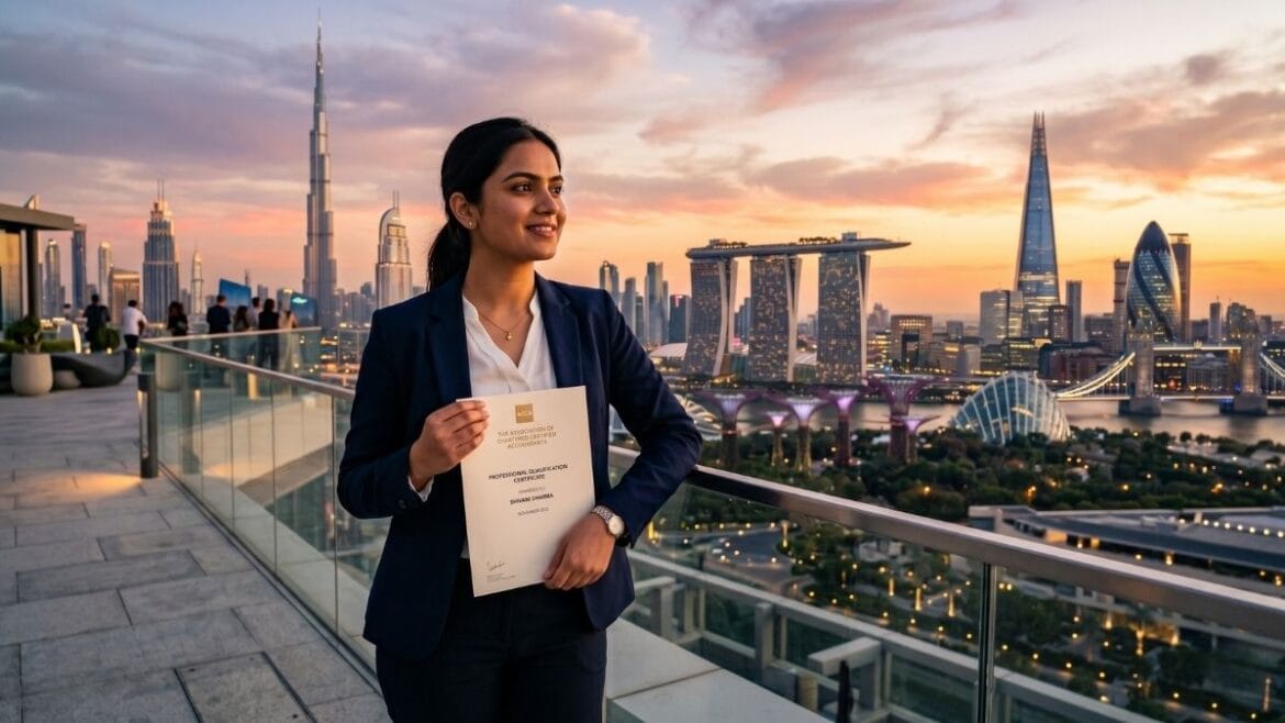 A young commerce student dreaming of global career opportunities after completing the ACCA Course.