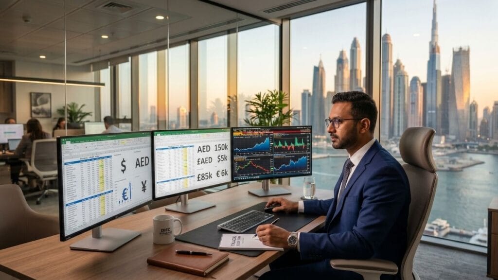 A qualified professional working in a global accounting firm, highlighting the international job prospects of the ACCA Course.