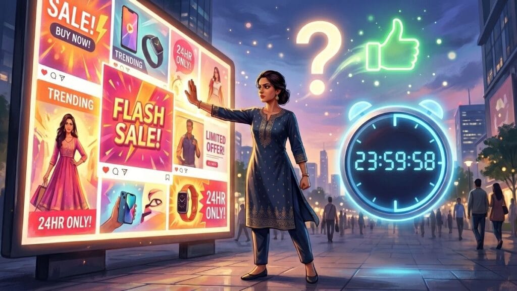 दिखाऊ खर्च टाळण्यासाठी २४ तासांचा नियम वापरणारी व्यक्ती, पैसे वाचवण्यासाठी Money saving tips.