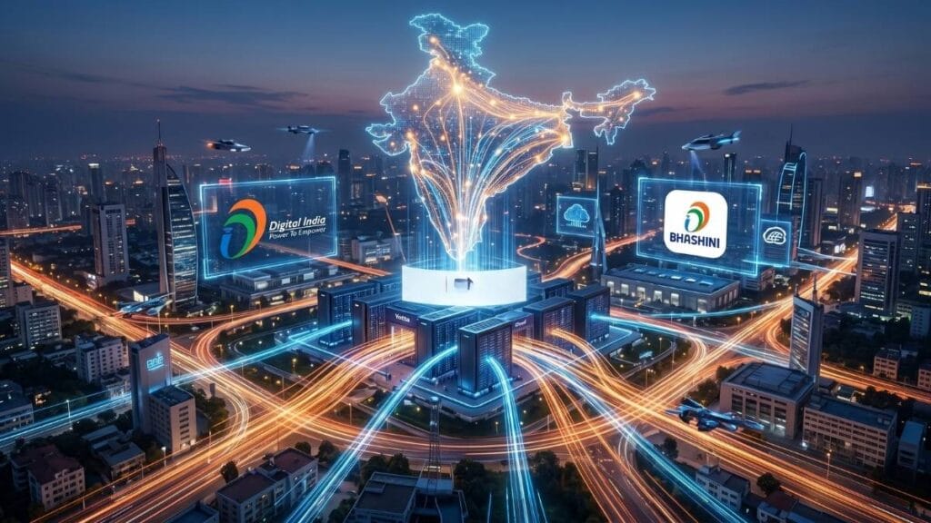 भारत सरकारच्या मेयटी (MeitY) द्वारे विकसित भाषिणी प्लॅटफॉर्म (Bhashini platform) आणि योत्ता क्लाउड.
