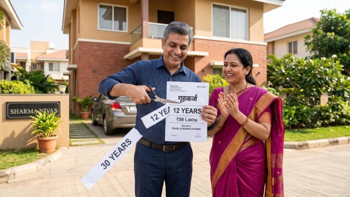 (Home Loan Prepayment)गृहकर्ज प्रीपेमेंट रणनीतीद्वारे व्याज वाचवून लवकर कर्जमुक्त होणारा पगारी नोकरदार."